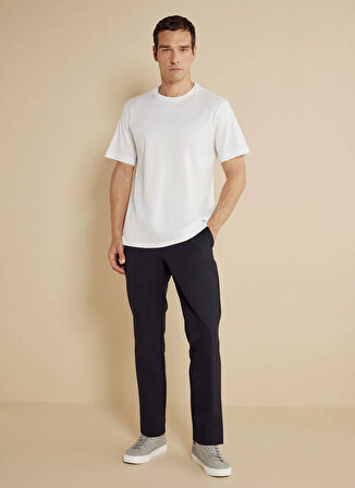 Brooks Brothers Bisiklet Yaka Beyaz Erkek T-Shirt BBSS25MTS025