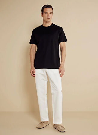 Brooks Brothers Bisiklet Yaka Siyah Erkek T-Shirt BBSS25MTS025