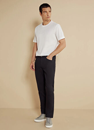 Brooks Brothers Normal Bel Düz Paça Slim Fit Siyah Erkek Pantolon BBSS25MPT025