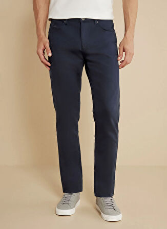 Brooks Brothers Normal Bel Düz Paça Slim Fit Lacivert Erkek Pantolon BBSS25MPT025