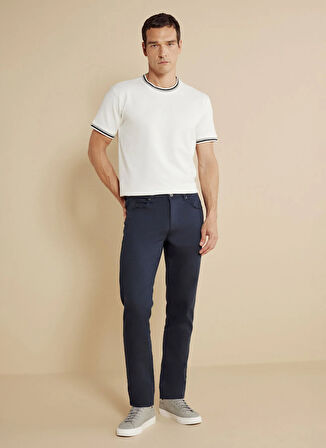 Brooks Brothers Normal Bel Düz Paça Slim Fit Lacivert Erkek Pantolon BBSS25MPT025