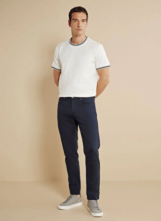 Brooks Brothers Normal Bel Düz Paça Slim Fit Lacivert Erkek Pantolon BBSS25MPT025