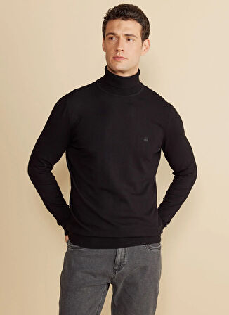 Brooks Brothers Standart Siyah Erkek Kazak BBFW25MKL008