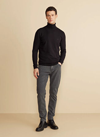 Brooks Brothers Standart Siyah Erkek Kazak BBFW25MKL008