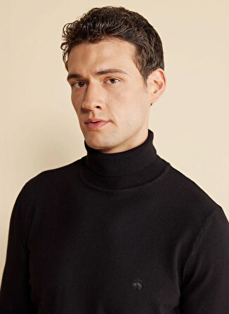 Brooks Brothers Standart Siyah Erkek Kazak BBFW25MKL008