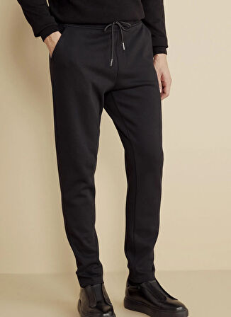 Brooks Brothers Lastikli Bel Standart Siyah Erkek Eşofman Altı BBFW25MSP001