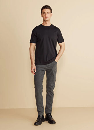 Brooks Brothers Bisiklet Yaka Siyah Erkek T-Shirt BBFW25MTS004