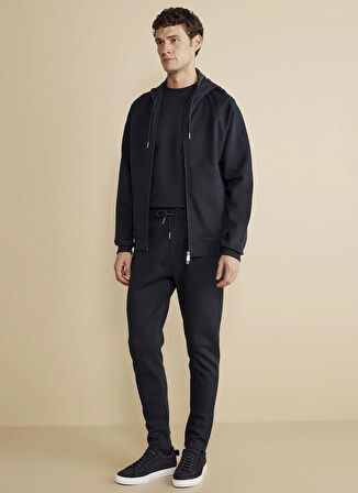 Brooks Brothers Kapüşon Yaka Lacivert Erkek Sweatshırt BBFW25MSW001