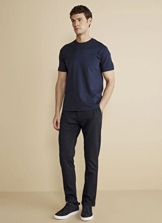 Brooks Brothers Bisiklet Yaka Lacivert Erkek T-Shirt BBFW25MTS004