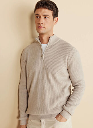 Brooks Brothers Bato Yaka Standart Bej Erkek Kazak BBFW25MKL032