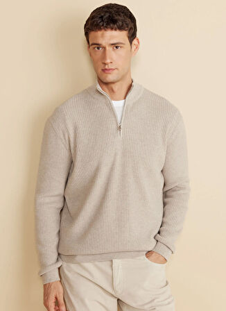 Brooks Brothers Bato Yaka Standart Bej Erkek Kazak BBFW25MKL032