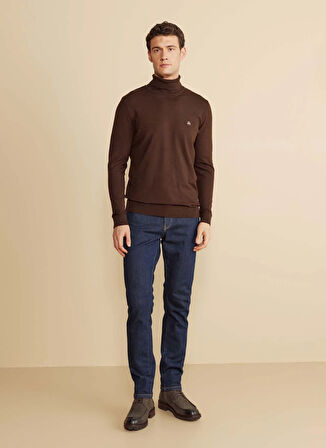 Brooks Brothers Standart Kahve Erkek Kazak BBFW25MKL008