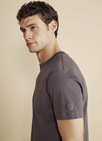 Brooks Brothers Bisiklet Yaka Mürdüm Erkek T-Shirt BBFW25MTS004