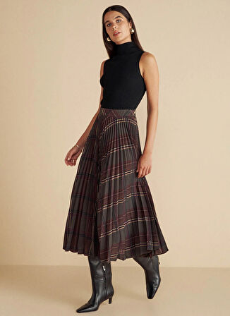 Brooks Brothers Balıkçı Yaka Standart Siyah Kadın Kazak Balıkçı Yaka Kolsuz Rayon Kazak