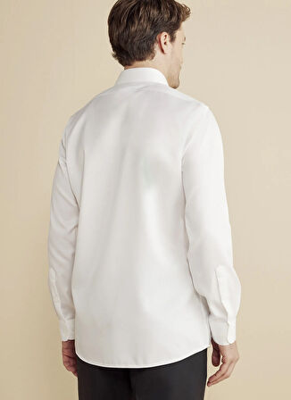 Brooks Brothers Slim Fit Klasik Yaka Beyaz Erkek Gömlek BBFW25MSH020
