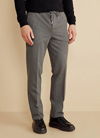 Brooks Brothers Normal Bel Düz Paça Standart Gri Erkek Pantolon BBFW25MPT011