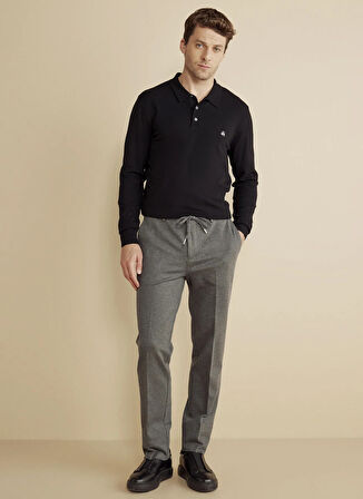 Brooks Brothers Normal Bel Düz Paça Standart Gri Erkek Pantolon BBFW25MPT011