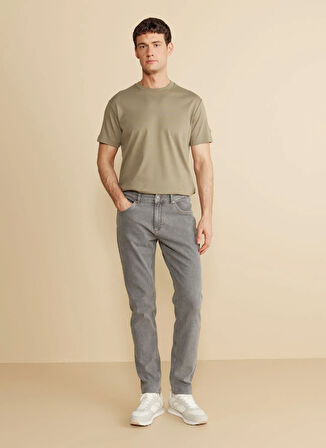 Brooks Brothers Normal Bel Düz Paça Standart Gri Erkek Pantolon BBFW25MPT012