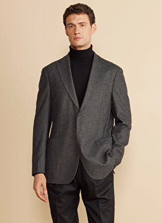 Brooks Brothers Regular Fit Antrasit Erkek Ceket BBFW25MBL013
