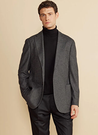 Brooks Brothers Regular Fit Antrasit Erkek Ceket BBFW25MBL013