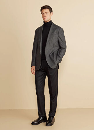 Brooks Brothers Regular Fit Antrasit Erkek Ceket BBFW25MBL013