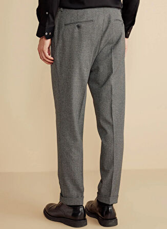 Brooks Brothers Normal Bel Duble Paça Standart Antrasit Erkek Pantolon BBFW25MPT001