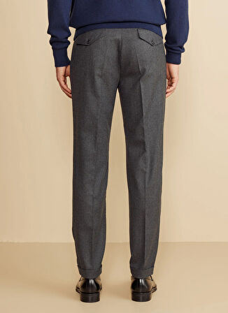 Brooks Brothers Normal Bel Duble Paça Standart Antrasit Erkek Pantolon BBFW25MPT005
