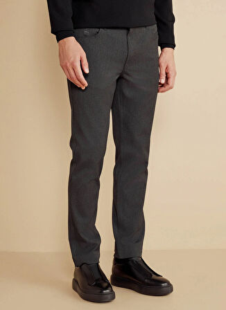 Brooks Brothers Normal Bel Düz Paça Standart Antrasit Erkek Pantolon BBFW25MPT010