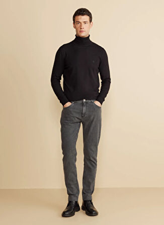 Brooks Brothers Normal Bel Düz Paça Standart Antrasit Erkek Pantolon BBFW25MPT012