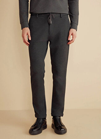 Brooks Brothers Normal Bel Düz Paça Standart Antrasit Erkek Pantolon BBFW25MPT014