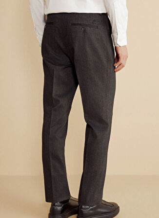 Brooks Brothers Normal Bel Düz Paça Standart Antrasit Erkek Pantolon BBFW25MPT021