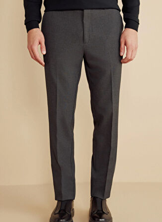 Brooks Brothers Normal Bel Düz Paça Standart Antrasit Erkek Pantolon BBFW25MPT023