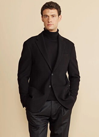 Brooks Brothers Regular Fit Siyah Erkek Ceket BBFW25MBL007