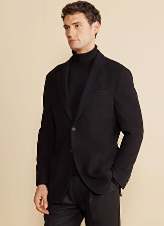 Brooks Brothers Regular Fit Siyah Erkek Ceket BBFW25MBL007