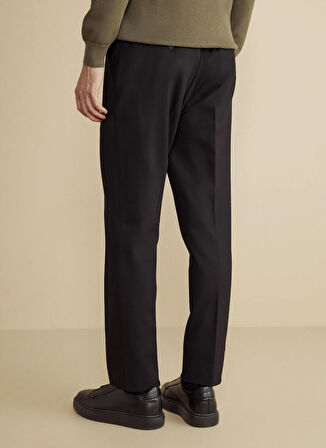 Brooks Brothers Normal Bel Düz Paça Standart Siyah Erkek Pantolon BBFW25MPT011