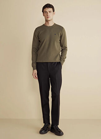 Brooks Brothers Normal Bel Düz Paça Standart Siyah Erkek Pantolon BBFW25MPT011