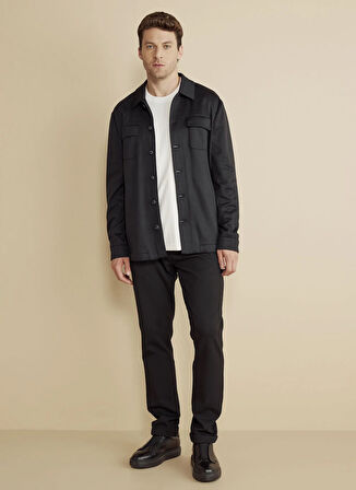 Brooks Brothers Normal Bel Düz Paça Standart Siyah Erkek Pantolon BBFW25MPT014