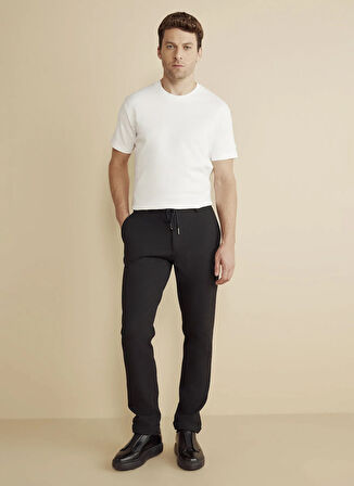 Brooks Brothers Normal Bel Düz Paça Standart Siyah Erkek Pantolon BBFW25MPT014