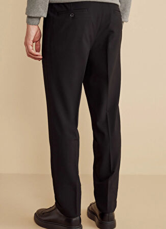 Brooks Brothers Normal Bel Düz Paça Standart Siyah Erkek Pantolon BBFW25MPT023