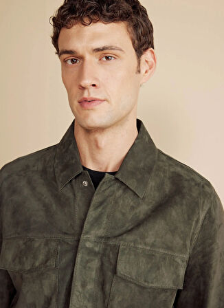 Brooks Brothers Standart Klasik Yaka Haki Erkek Gömlek BBFW25MLS001