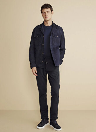 Brooks Brothers Lacivert Erkek Deri Ceket BBFW25MLB001