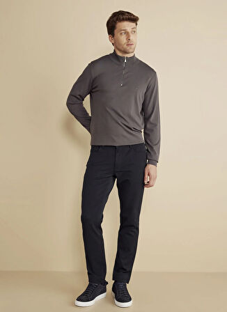 Brooks Brothers Normal Bel Düz Paça Standart Lacivert Erkek Pantolon BBFW25MPT010