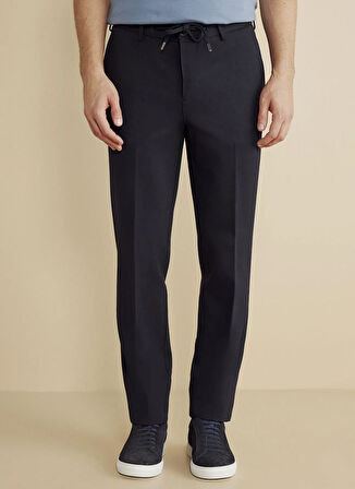 Brooks Brothers Normal Bel Düz Paça Standart Lacivert Erkek Pantolon BBFW25MPT011