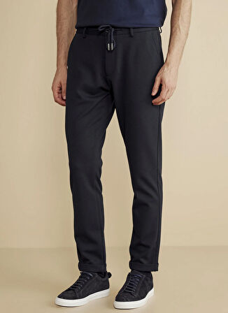 Brooks Brothers Normal Bel Düz Paça Standart Lacivert Erkek Pantolon BBFW25MPT014