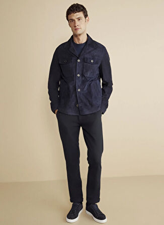 Brooks Brothers Normal Bel Düz Paça Standart Lacivert Erkek Pantolon BBFW25MPT014