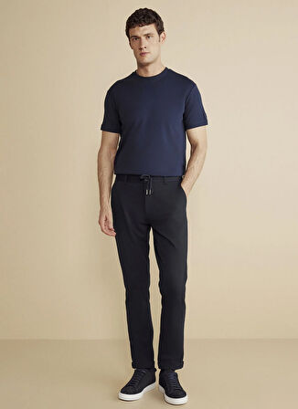 Brooks Brothers Normal Bel Düz Paça Standart Lacivert Erkek Pantolon BBFW25MPT014