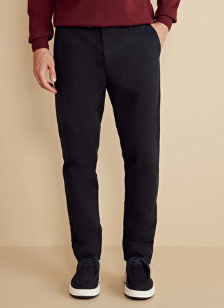 Brooks Brothers Normal Bel Düz Paça Standart Lacivert Erkek Pantolon BBFW25MPT015