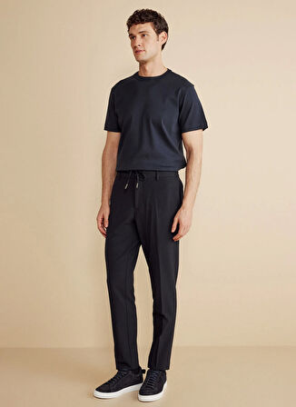 Brooks Brothers Normal Bel Düz Paça Standart Lacivert Erkek Pantolon BBFW25MPT023