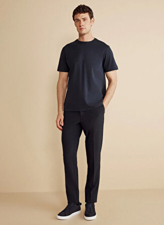 Brooks Brothers Normal Bel Düz Paça Standart Lacivert Erkek Pantolon BBFW25MPT023