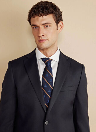 Brooks Brothers Normal Bel Slim Fit Lacivert Erkek Takım Elbise BBFW25MSU012